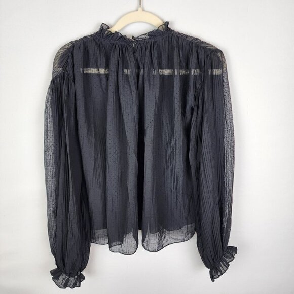 Topshop Sheer Flowy Top 2 - Picture 2 of 3